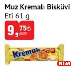 ETİ MUZLU KREMALI BİSKÜVİ 61 G
